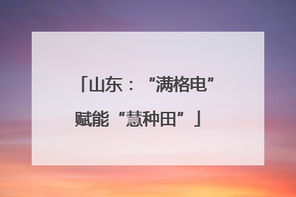 山东：“满格电”赋能“慧种田”
