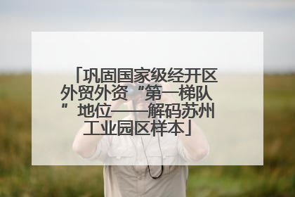 巩固国家级经开区外贸外资“第一梯队”地位——解码苏州工业园区样本