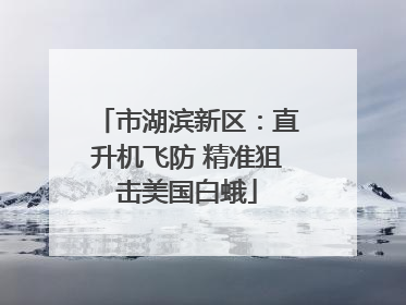市湖滨新区：直升机飞防 精准狙击美国白蛾