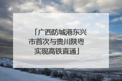 广西防城港东兴市首次与贵川陕粤实现高铁直通