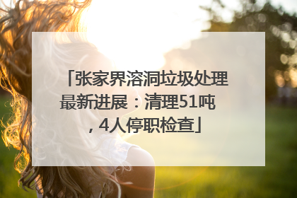 张家界溶洞垃圾处理最新进展：清理51吨，4人停职检查