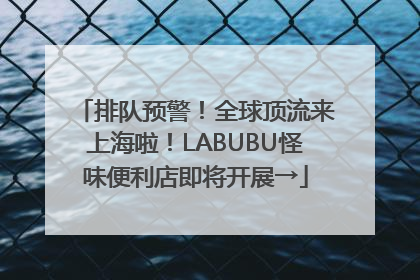 排队预警！全球顶流来上海啦！LABUBU怪味便利店即将开展→
