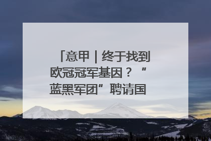 意甲｜终于找到欧冠冠军基因？“蓝黑军团”聘请国米名宿齐沃执教