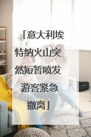 意大利埃特纳火山突然短暂喷发 游客紧急撤离