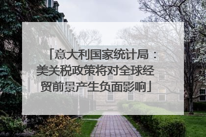 意大利国家统计局：美关税政策将对全球经贸前景产生负面影响
