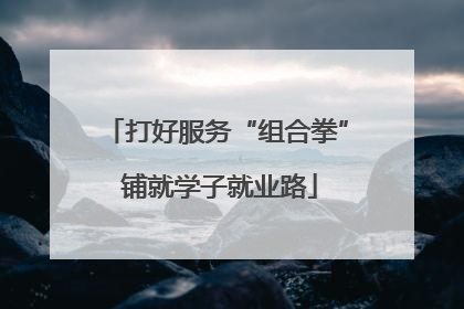 打好服务“组合拳” 铺就学子就业路