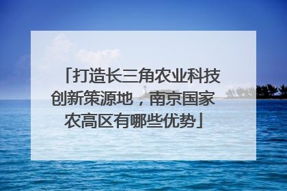 打造长三角农业科技创新策源地，南京国家农高区有哪些优势