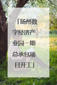 扬州数字经济产业园一期总承包项目开工
