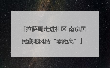 拉萨周走进社区 南京居民藏地风情“零距离”