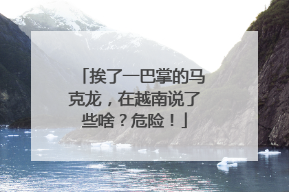 挨了一巴掌的马克龙，在越南说了些啥？危险！