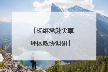 杨继承赴尖草坪区政协调研