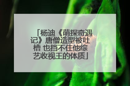 杨迪《萌探奇遇记》唐僧造型被吐槽 也挡不住他综艺收视王的体质