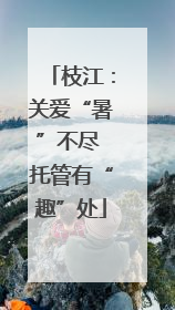 枝江：关爱“暑”不尽 托管有“趣”处