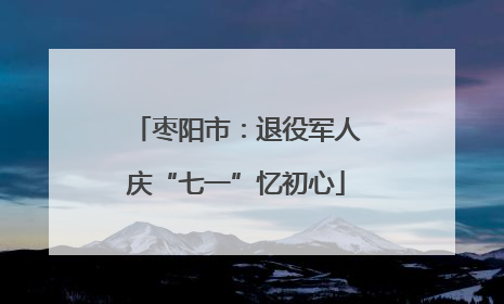 枣阳市：退役军人庆“七一”忆初心