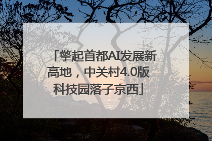 擎起首都AI发展新高地，中关村4.0版科技园落子京西