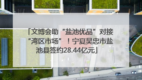 文博会助“盐池优品”对接“湾区市场”！宁夏吴忠市盐池县签约28.44亿元