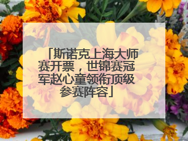 斯诺克上海大师赛开票，世锦赛冠军赵心童领衔顶级参赛阵容