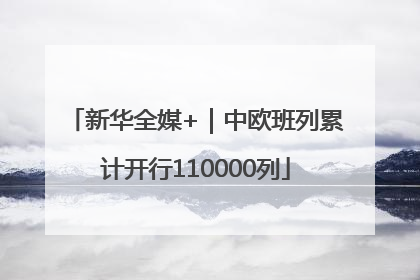 新华全媒+｜中欧班列累计开行110000列