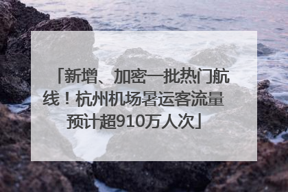 新增、加密一批热门航线！杭州机场暑运客流量预计超910万人次