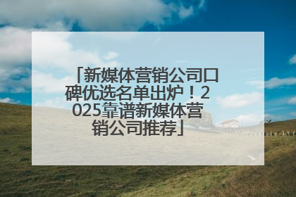 新媒体营销公司口碑优选名单出炉！2025靠谱新媒体营销公司推荐
