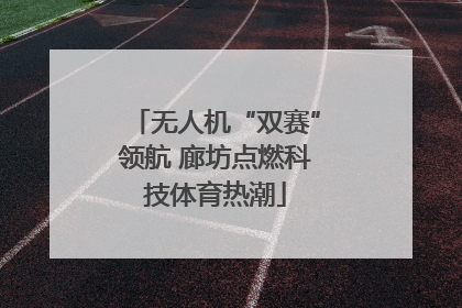 无人机“双赛”领航 廊坊点燃科技体育热潮