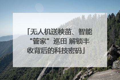 无人机送秧苗、智能“管家”巡田 解锁丰收背后的科技密码