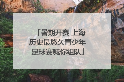 暑期开赛 上海历史最悠久青少年足球赛喊你组队