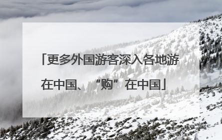 更多外国游客深入各地游在中国、“购”在中国