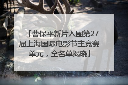 曹保平新片入围第27届上海国际电影节主竞赛单元，全名单揭晓