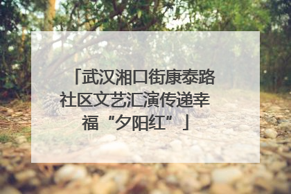 武汉湘口街康泰路社区文艺汇演传递幸福“夕阳红”
