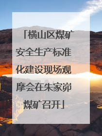 横山区煤矿安全生产标准化建设现场观摩会在朱家峁煤矿召开