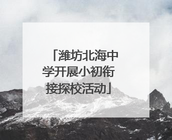 潍坊北海中学开展小初衔接探校活动