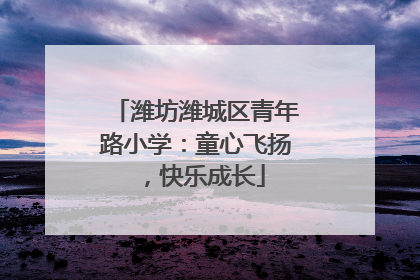 潍坊潍城区青年路小学：童心飞扬，快乐成长