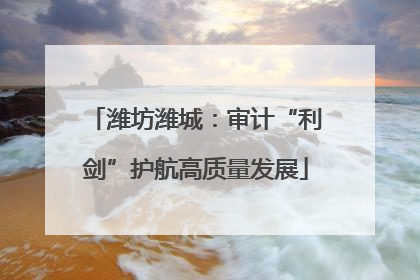 潍坊潍城：审计“利剑”护航高质量发展