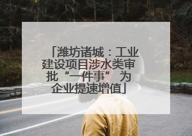 潍坊诸城：工业建设项目涉水类审批“一件事” 为企业提速增值