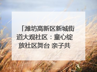 潍坊高新区新城街道大观社区：童心绽放社区舞台 亲子共谱六一欢歌