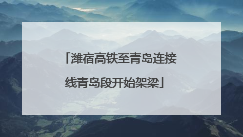 潍宿高铁至青岛连接线青岛段开始架梁