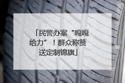 民警办案“嘎嘎给力”！群众称赞送定制锦旗