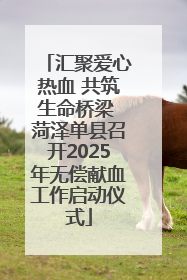 汇聚爱心热血 共筑生命桥梁 菏泽单县召开2025年无偿献血工作启动仪式