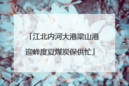 江北内河大港梁山港迎峰度夏煤炭保供忙