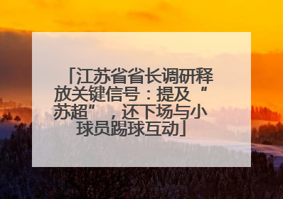 江苏省省长调研释放关键信号：提及“苏超”，还下场与小球员踢球互动