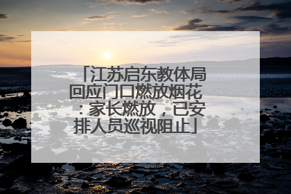 江苏启东教体局回应门口燃放烟花：家长燃放，已安排人员巡视阻止