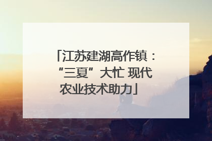 江苏建湖高作镇：“三夏”大忙 现代农业技术助力