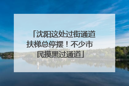 沈阳这处过街通道扶梯总停摆！不少市民摸黑过通道