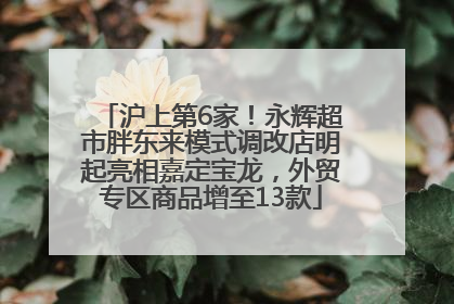 沪上第6家！永辉超市胖东来模式调改店明起亮相嘉定宝龙，外贸专区商品增至13款