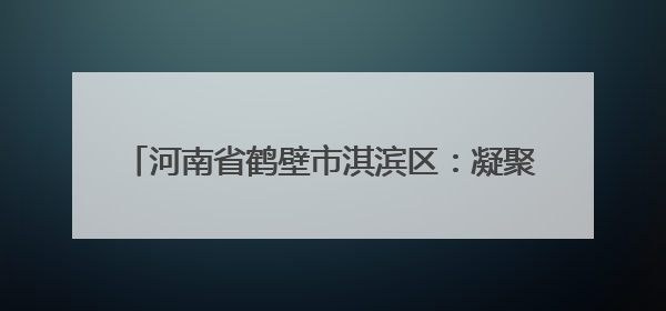 河南省鹤壁市淇滨区：凝聚中枢合力 解锁善治密码