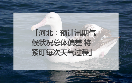 河北：预计汛期气候状况总体偏差 将紧盯每次天气过程