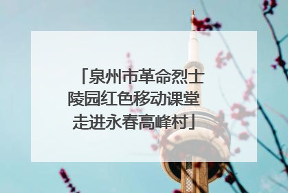 泉州市革命烈士陵园红色移动课堂走进永春高峰村