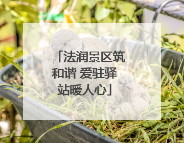 法润景区筑和谐 爱驻驿站暖人心
