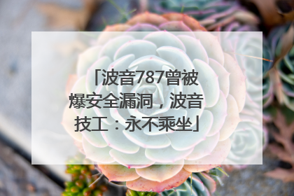 波音787曾被爆安全漏洞，波音技工：永不乘坐